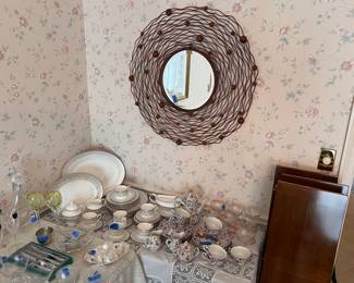 Lenox china, misc crystal and china