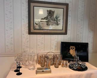 Tiger cub original artwork, barware