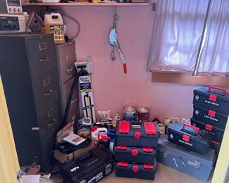 Misc garage, tools, tool boxes