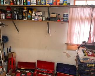 Misc garage, tools, tool boxes