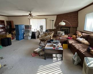 The loft before and after Heritage staging.