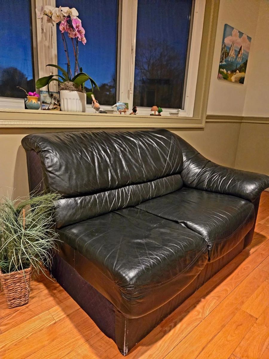 Natuzzi Genuine Italian Leather Love Seat