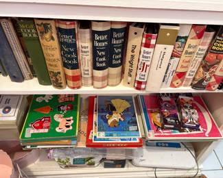Dining Room - puzzles on second shelf