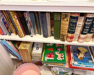 Dining Room - Bookcase items including cookbooks