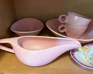 Dining Room Cabinet - More of pink dish set
