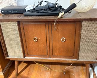 Vintage MCM radio console