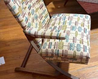 Vintage MCM rocker - side view