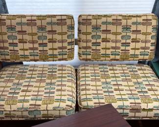 Close up of the two seats together of the MCM sofa combination