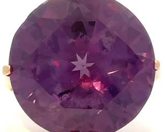 9.50 Carat Color-Change Alexandrite Solitaire Vintage Estate Ring in 14k Gold