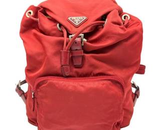 Prada Red Tessuto Nylon Backpack