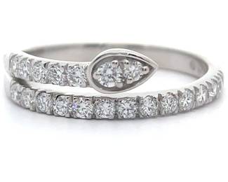 NEW! 0.54 Carat Diamond Serpent Coiled Ring