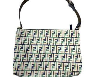 Fendi Zucca Print Shoulder Bag – Multicolor Canvas