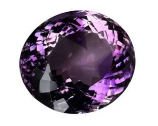 27.00 Carat Natural Brazilian Amethyst (Oval Cut)