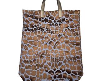 Fendi Leopard Print Canvas Tote