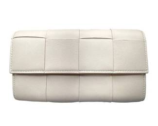 Bottega Veneta Padded Cassette Continental Wallet in Almond Leather