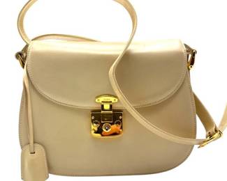 Gucci Beige Leather Padlock Shoulder Bag