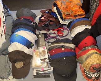 Ball caps, bowties, ties, suspenders 