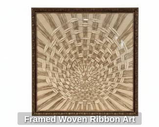 Framed Woven Ribbon Art