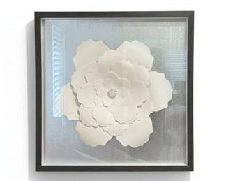 D Paper Flower Shadow Box Wall Art