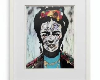 Frida Kahlo Mixed Media Portrait by MariaIsabel Brandis
