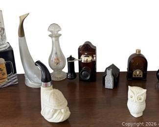 Lot of 8 Vintage Avon Cologne Perfume Bottle and Avon Glass Mug