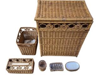Woven Rattan Bathroom Accessories