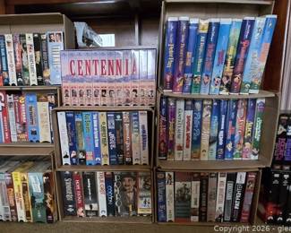 Large Collection of VHS Tapes