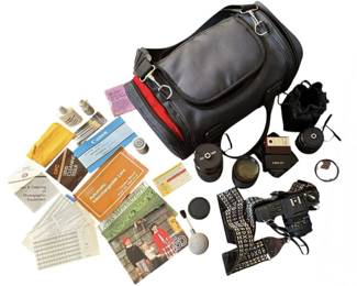 Canon T50 Film Camera with Additional Lenses and Accessories