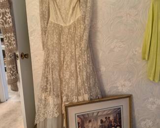 Vintage wedding dress & accessories
