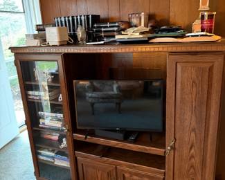 cabinet with small flat screen TV