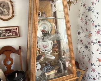 vintage gilded curio cabinet