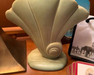 Vintage Red Wing pottery shell vase