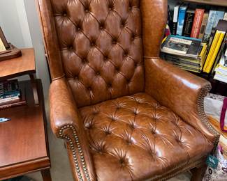 leather library chair