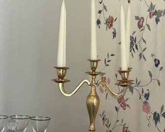 Brass candelabra