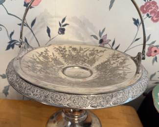 Antique wedding cake plate