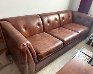 Leather sofa sleeper