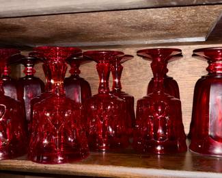 Red Glasses Ruby Color 