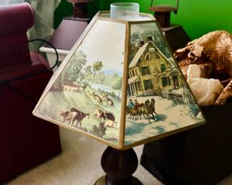 Snow scene lamp