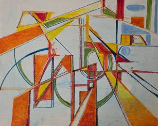 24 x 30 Carol Bernard abstract oil.