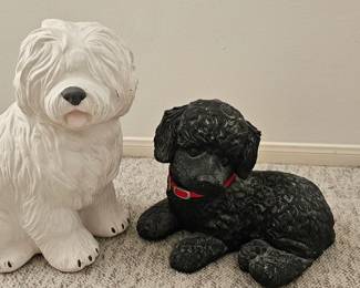 Take me home!  Precious dog yard art!