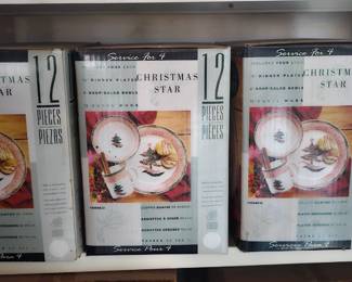 New in box dish sets (many more crystal items and new appliances not pictured)