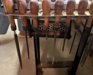 Vintage wool carving tools set