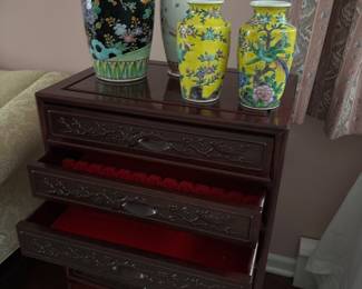 jewelry drawer chest with Asian designs
