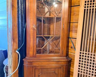 Georgian-style mahogany corner cabinet
