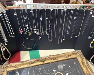 Estate Sale Jewelry Finds - Sterling Silver, gemstones, cabechons, chains, earrings, pendants