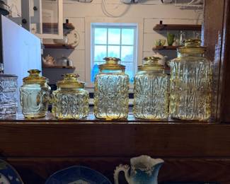 Vintage Glass Canister Set