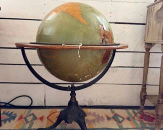 Antique terrestrial floor globe