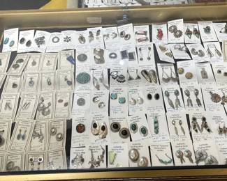 Estate Sale Jewelry Finds - Sterling Silver, gemstones, cabechons, chains, earrings, pendants