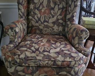 Pair of Wing Back queen Anne Chairs