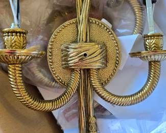 Pair of heavy Brass Sconces  NEW